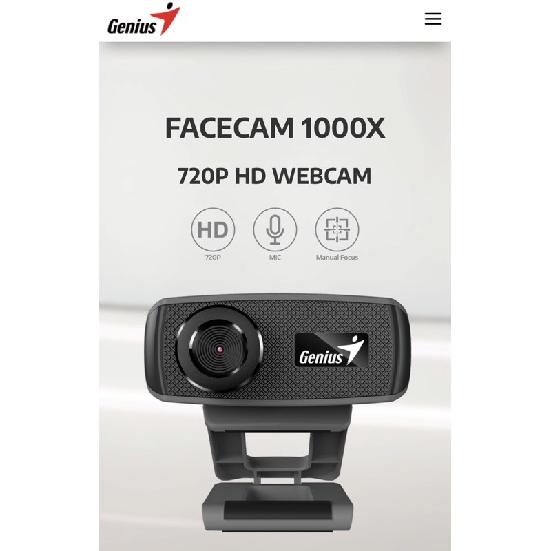 Genius FaceCam 1000X 720p HD webcam