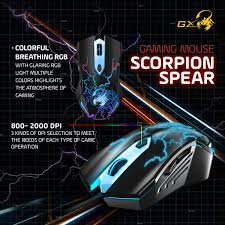 Genius GX-Gaming Scorpion Spear Gaming Mouse with 6 Buttons and Colorful  Breathing RGB LED