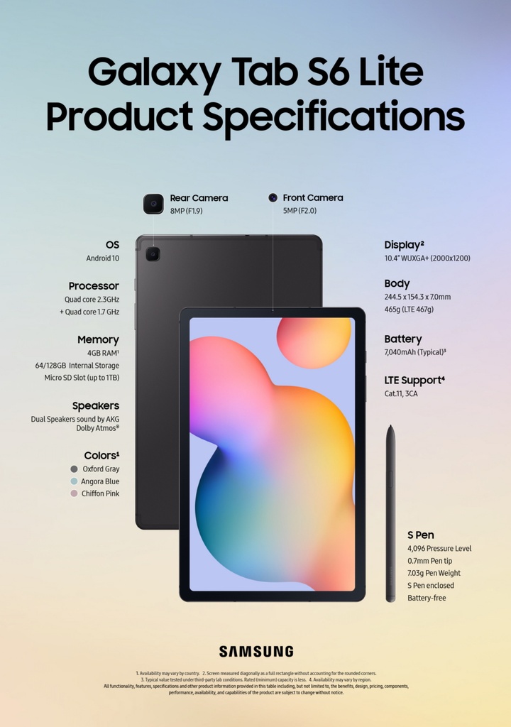Samsung Galaxy Tab S6 Lite