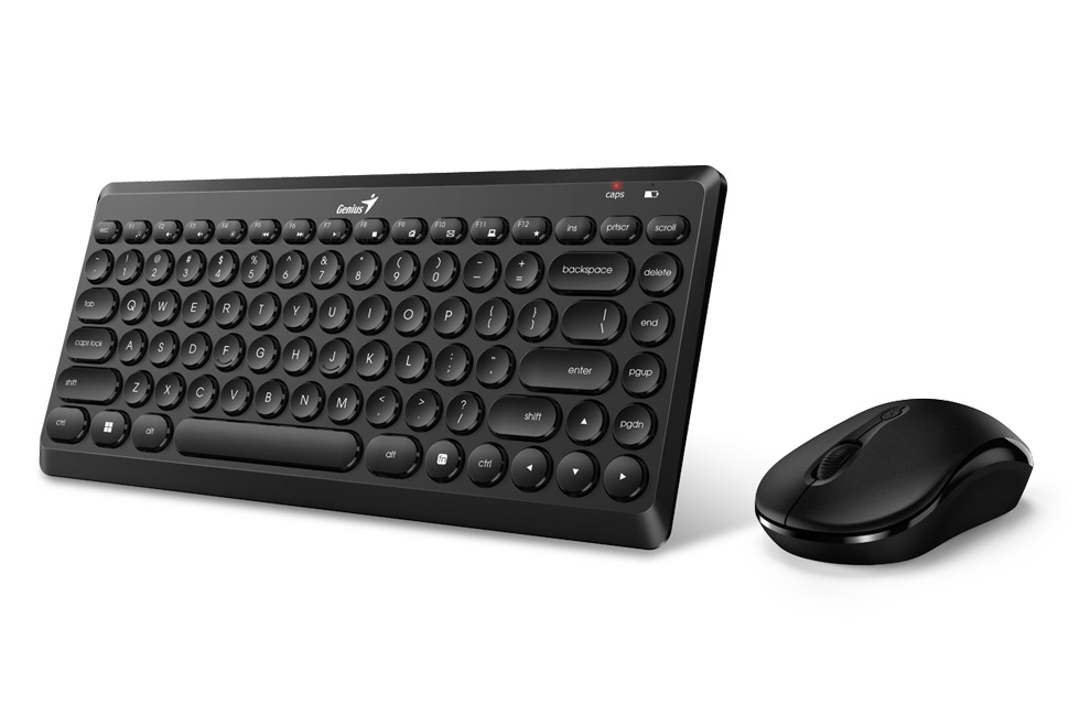 Genius LuxeMate Q8000 Stylish Wireless Keyboard & Mouse Combo (Black)