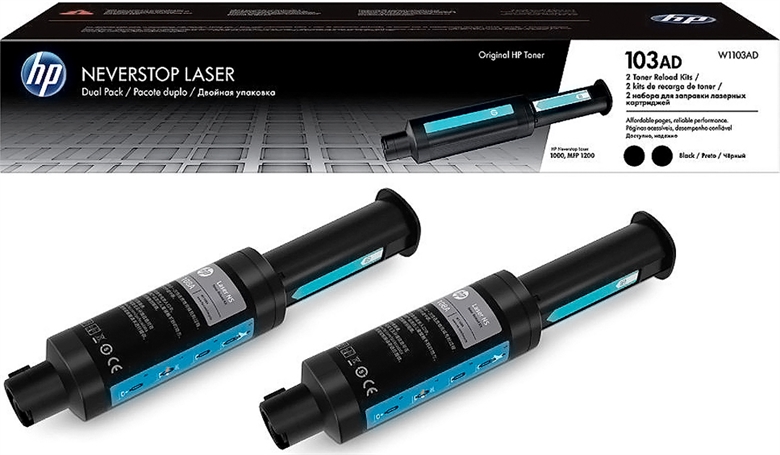 HP 103AD 2Pack Blk Toner Reload Kit