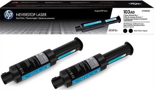 [W1103AD] HP 103AD 2Pack Blk Toner Reload Kit