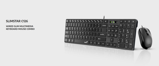 [GEN31330007400] Genius SlimStar C126 Wired Slim KB and Mouse Combo