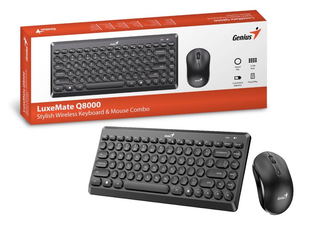 Genius LuxeMate Q8000 Stylish Wireless Keyboard & Mouse Combo | Bald ...